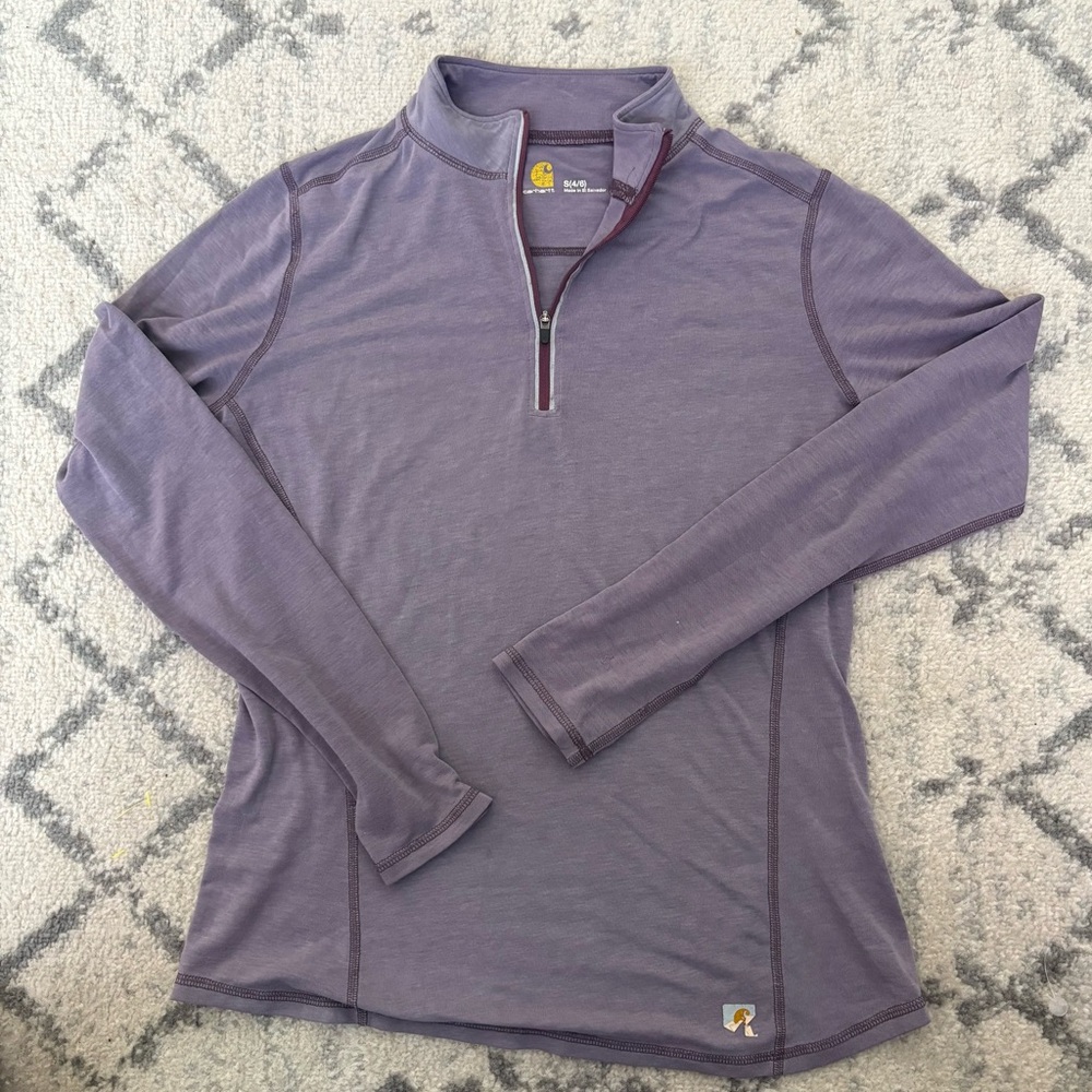 Carhartt Purple Quarter Zip Performance Long Sleeve Top Women’s S 4/6